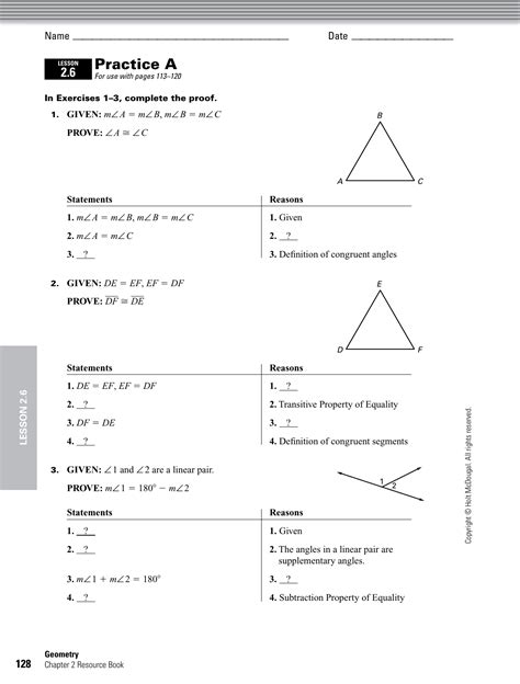Download Chapter 1 Answer Key Geometry Mcdougal Littell Worksheet 