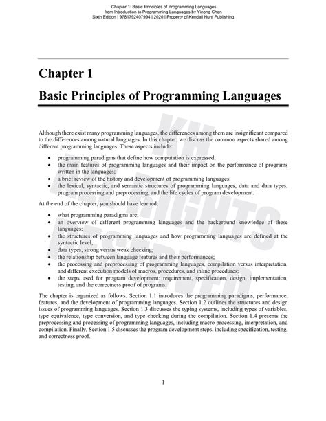 Read Chapter 1 Basic Principles Of Programming Languages 