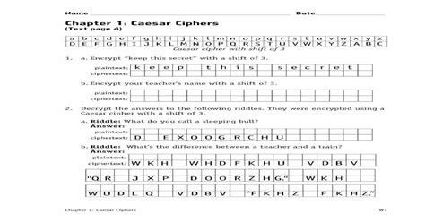 Full Download Chapter 1 Caesar Ciphers Kettering University 
