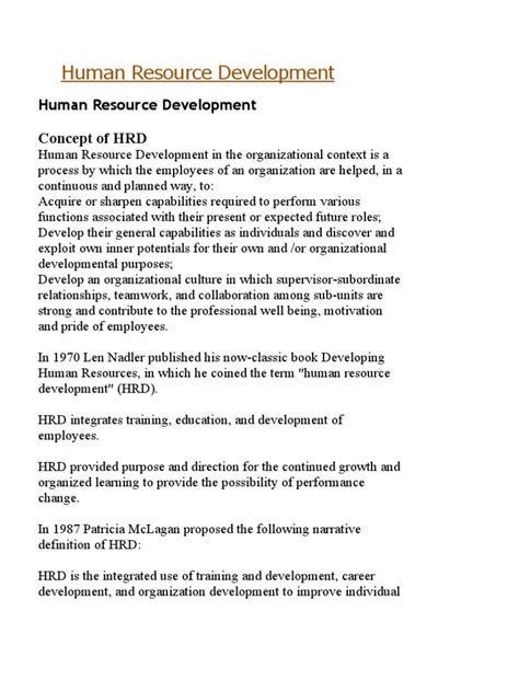 Full Download Chapter 1 Human Resource Development And Training Concept 
