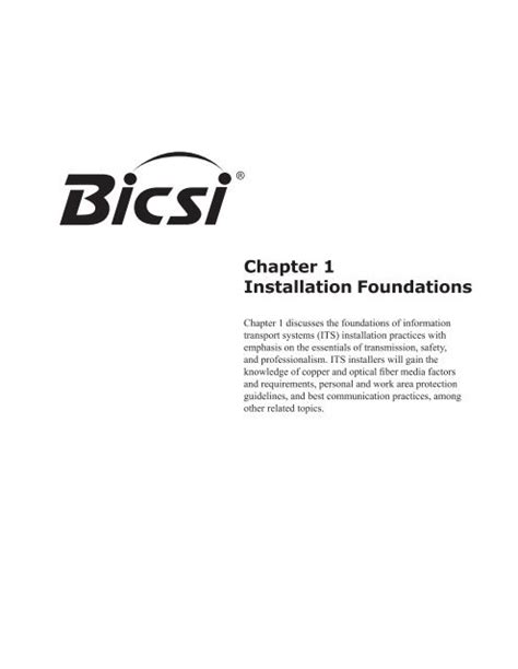 Full Download Chapter 1 Introduction Bicsi 