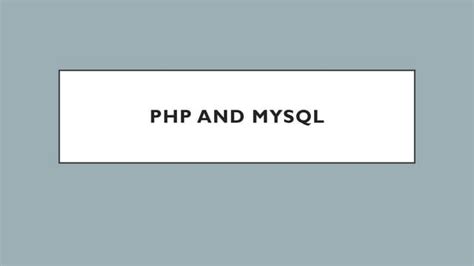 Read Chapter 1 Introduction To Php And Mysql 