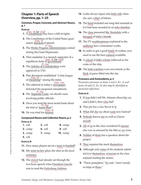 Download Chapter 1 Parts Of Speech Overview Answers Tooboo 