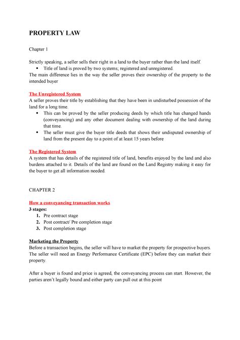 Read Chapter 1 Property And Conveyancing 