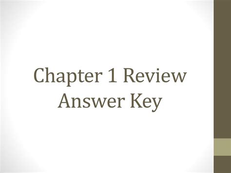 Read Chapter 1 Review Answer Key 