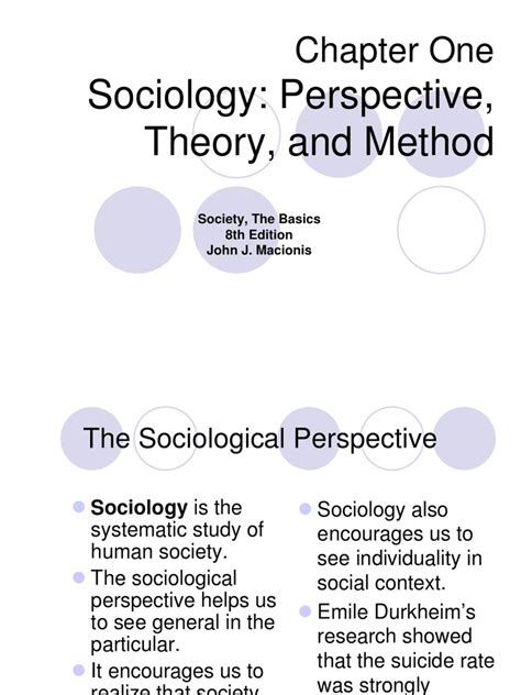 Full Download Chapter 1 Sociology Perspective Theory And Method 