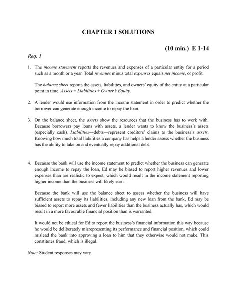 Read Chapter 1 Solutions 