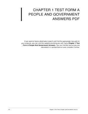 Read Chapter 1 Test Form A People And Government Answers 