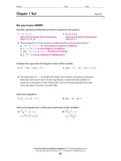 Download Chapter 1 Test Form K 