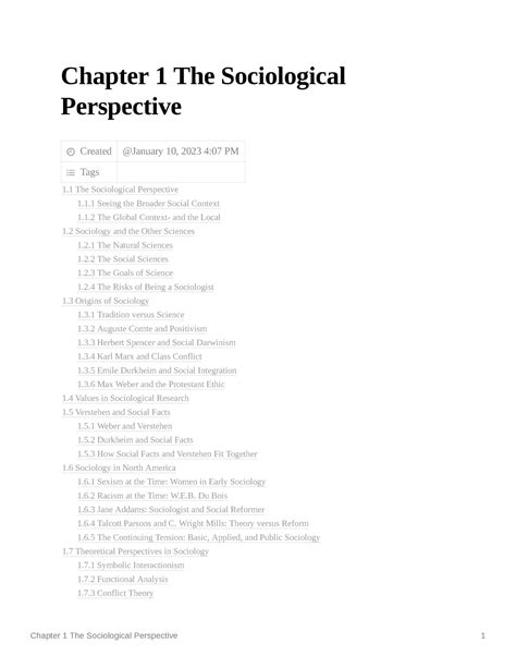 Full Download Chapter 1 The Sociological Perspective 