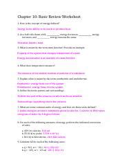 Download Chapter 10 Basic Review Worksheet 