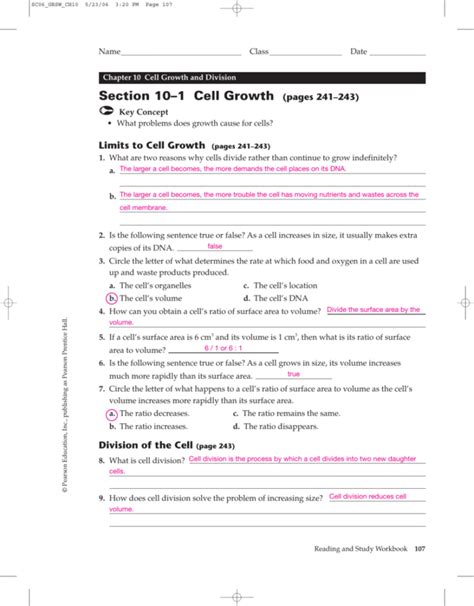 Read Online Chapter 10 Cell Growth Division Vocabulary Review Worksheet 