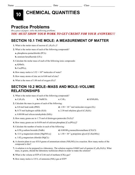 Read Chapter 10 Chemical Quantities Guided Practice Answers 