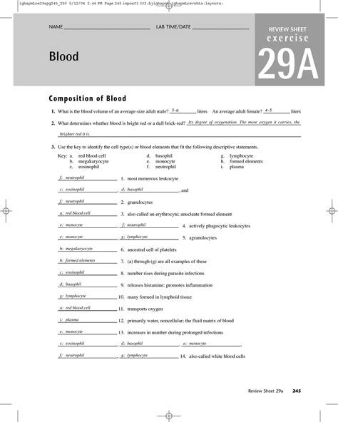 Download Chapter 10 Composition And Functions Of Blood Answer Key 