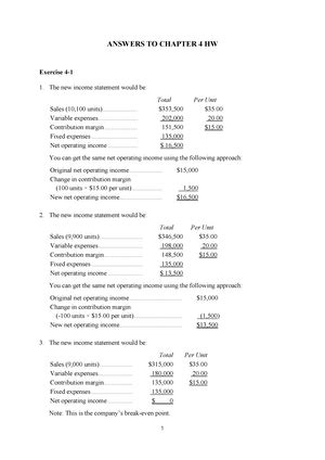 Full Download Chapter 10 Managerial Accounting Solutions 