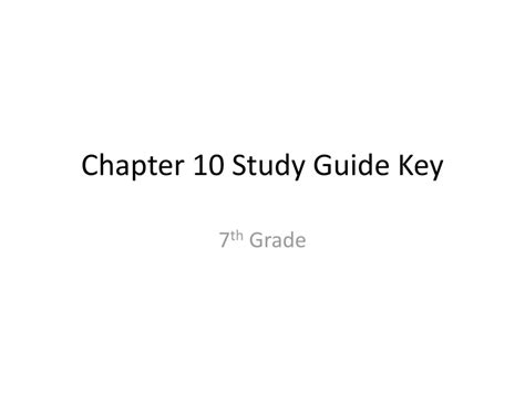 Read Online Chapter 10 Study Guide Key 