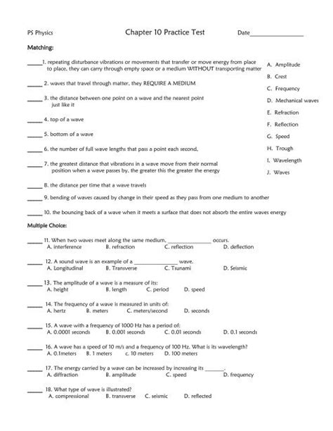 Read Online Chapter 10 Test 