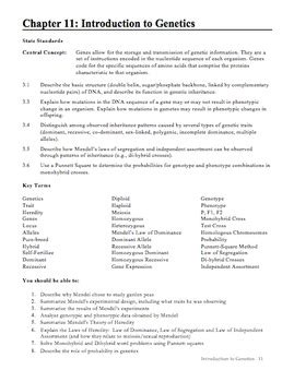 Read Online Chapter 11 Introduction To Genetics Study Answer 