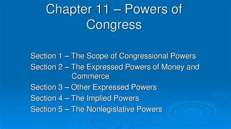 Download Chapter 11 Section 1 The Scope Of Congressional Powers 