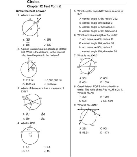 Full Download Chapter 12 Circles Pearson Test Answers 
