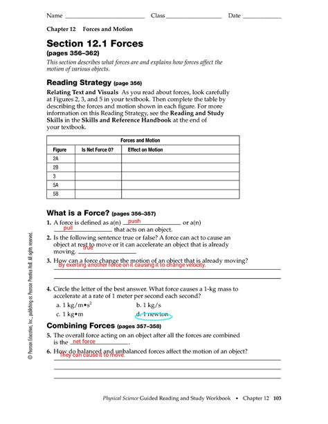 Full Download Chapter 12 Forces And Motion Science Study Guide Answers 