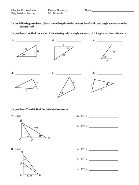 Download Chapter 12 Honors Geometry Practice Test 