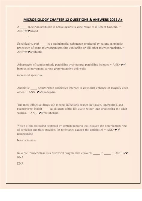 Download Chapter 12 Microbiology Test Answers 