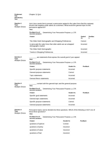 Read Chapter 12 Quiz 2 Form A 