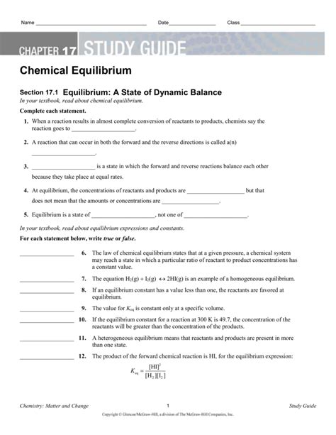 Read Chapter 12 Reading Guide Answers Chemistry Answer 