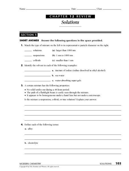 Download Chapter 12 Review Solutions Worksheet 