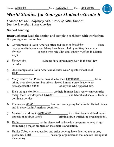 Read Chapter 12 Section 3 Guided Reading 