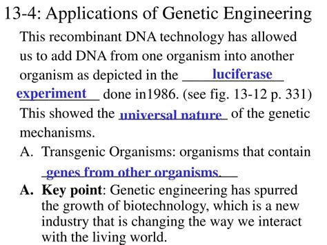 Read Online Chapter 13 Genetic Engineering Section Review 2 Answer Key 