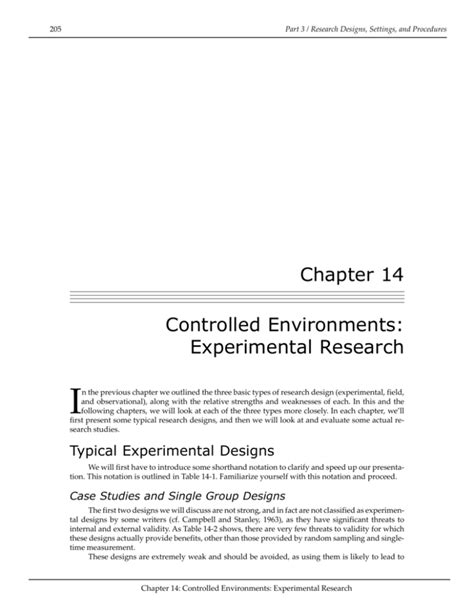 Download Chapter 14 Controlled Environments Experimental Research 