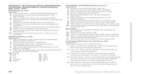 Full Download Chapter 14 Punctuation Answers 