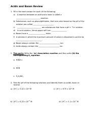 Full Download Chapter 14 Review Acids And Bases Mixed 