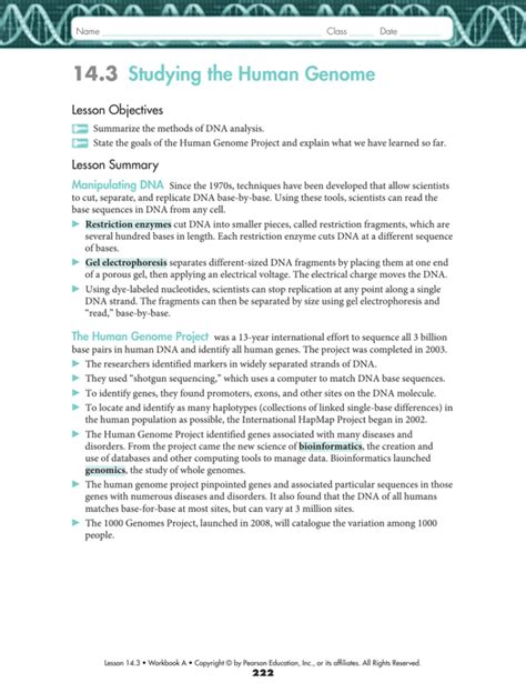 Full Download Chapter 14 The Human Genome Inquiry Activity 