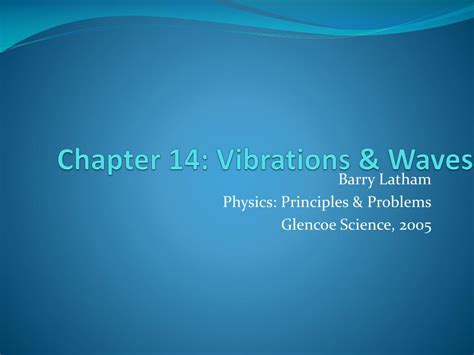 Download Chapter 14 Vibrations Waves Solutions 
