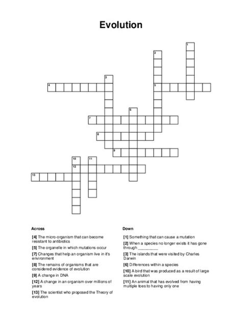 Full Download Chapter 15 Evolution Crossword Puzzle 
