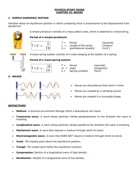 Read Chapter 15 Physics Study Guide 