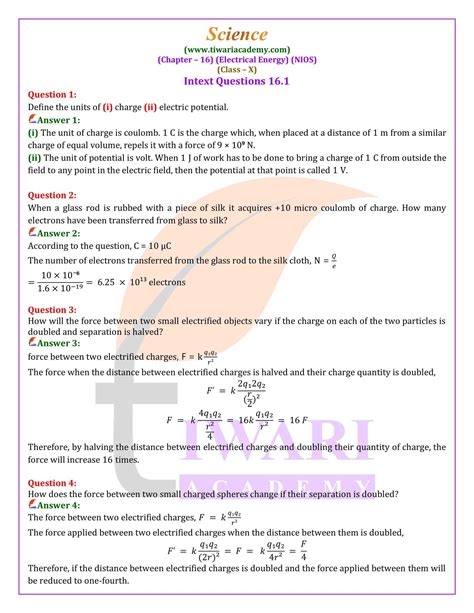 Read Online Chapter 16 Electricity Physical Science Answers 