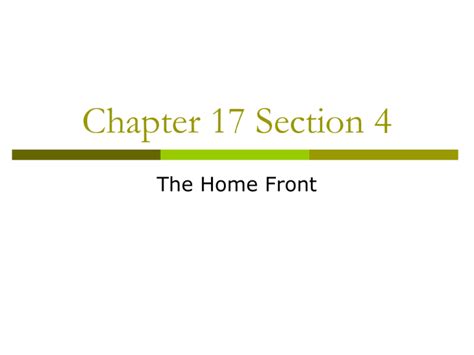 Read Online Chapter 17 Section 4 Guided Reading The Home Front Answer Key 