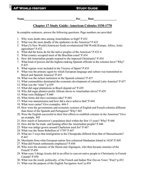 Full Download Chapter 17 Study Guide World History 