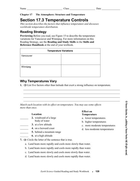 Read Chapter 17 The Atmosphere Structure Temperature Worksheet 
