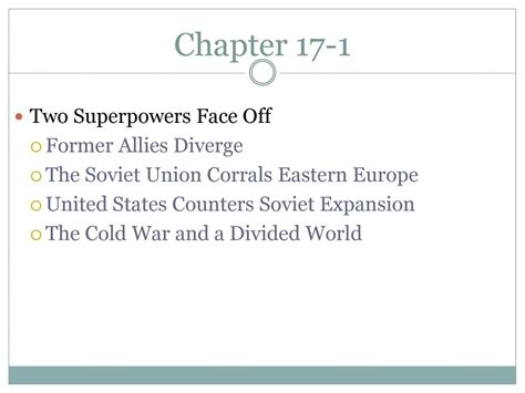 Download Chapter 17 Two Superpowers Face Off 