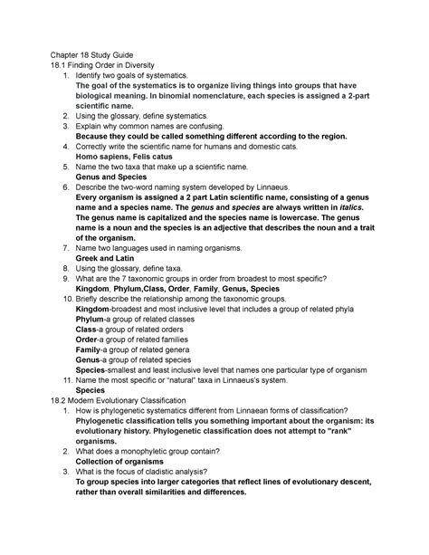 Full Download Chapter 18 Classification Worksheet 