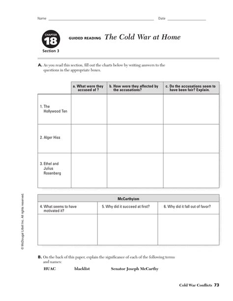 Read Online Chapter 18 Sec 3 The Cold War At Home Answer Key 