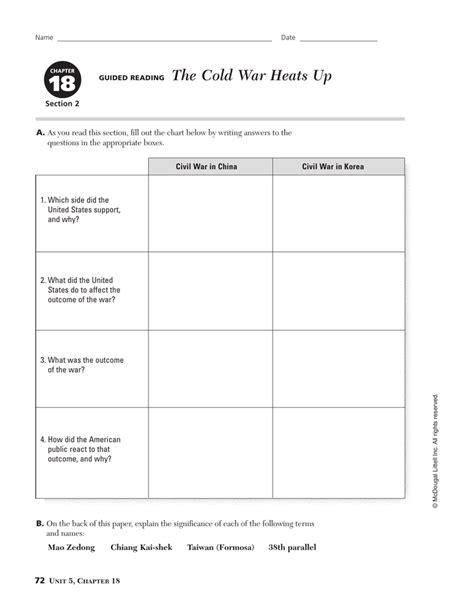 Download Chapter 18 Section 3 Guided Reading The Cold War Answers 