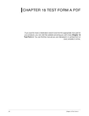 Read Online Chapter 18 Test Form A 