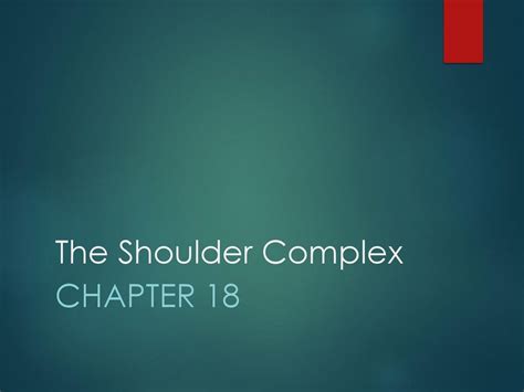 Read Online Chapter 18 The Shoulder Complex 