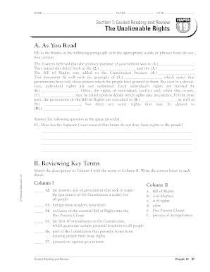 Full Download Chapter 19 Section 1 Guided Reading And Review The Unalienable Rights Answer Key 